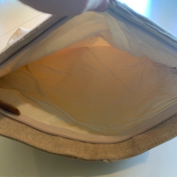 Vintage boho style mixed materials clutch - Picture 5 of 5